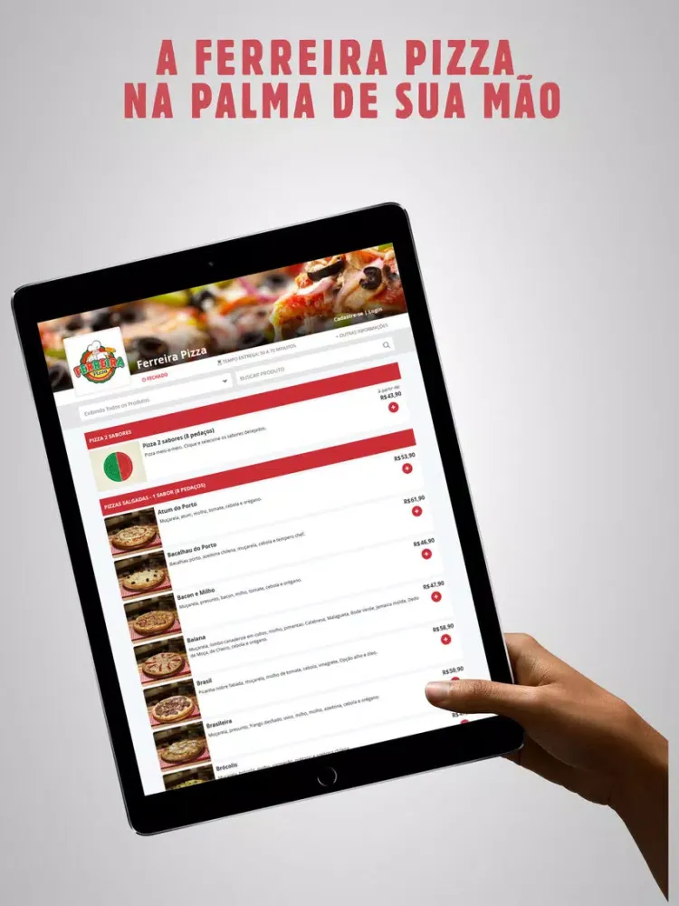 Zrzuty ekranu Ferreira Pizza iPad 