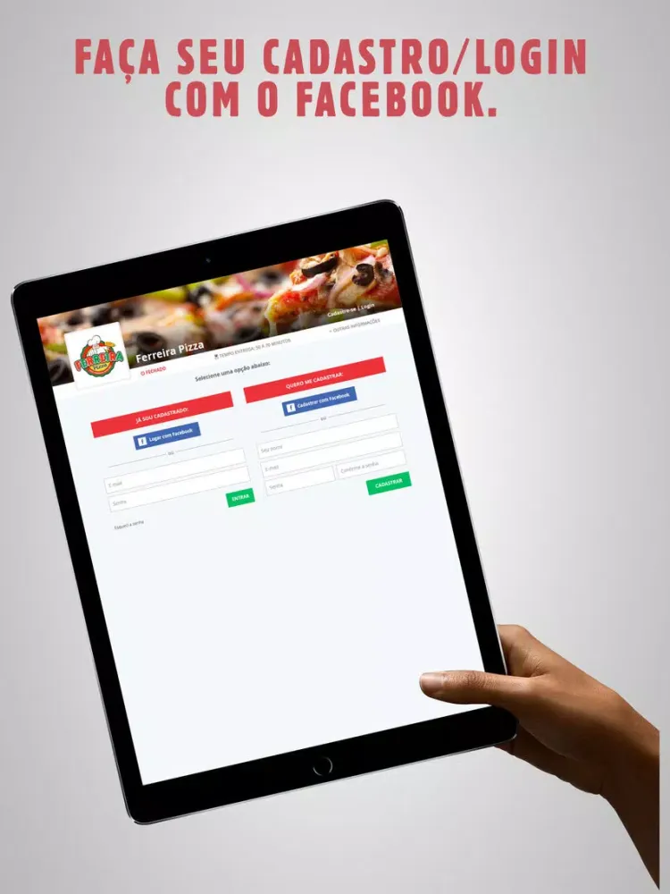 Zrzuty ekranu Ferreira Pizza iPad 