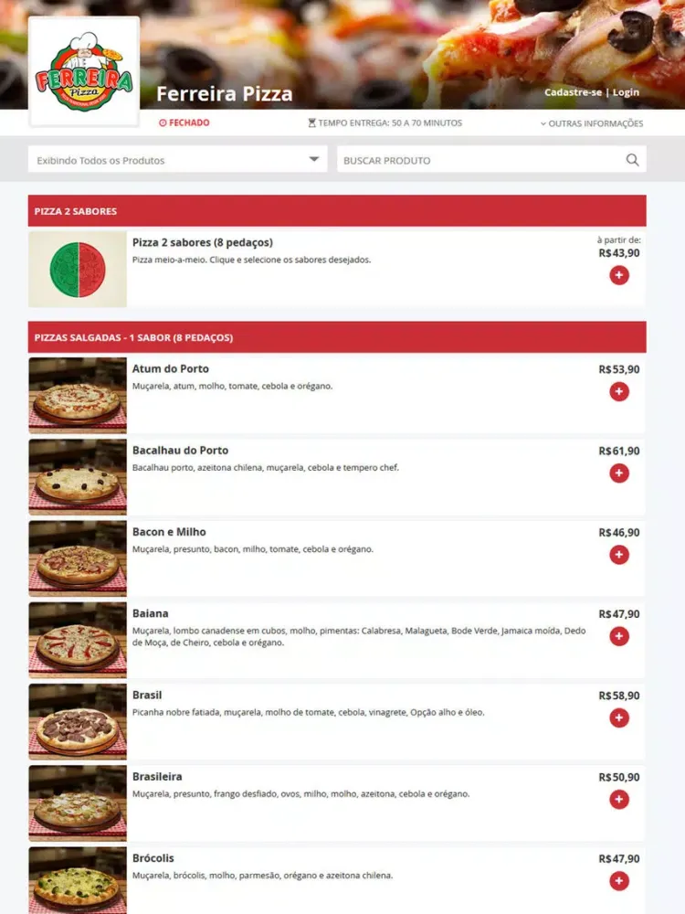 Zrzuty ekranu Ferreira Pizza iPad 