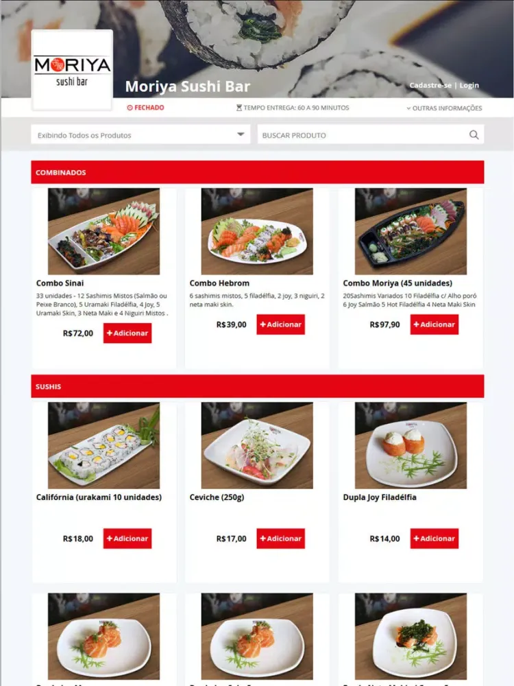 ภาพหน้าจอของ Moriya Sushi Bar iPad 