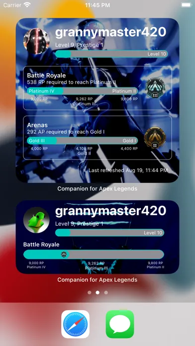Capturas de pantalla de Apex Legends Companion - Stats