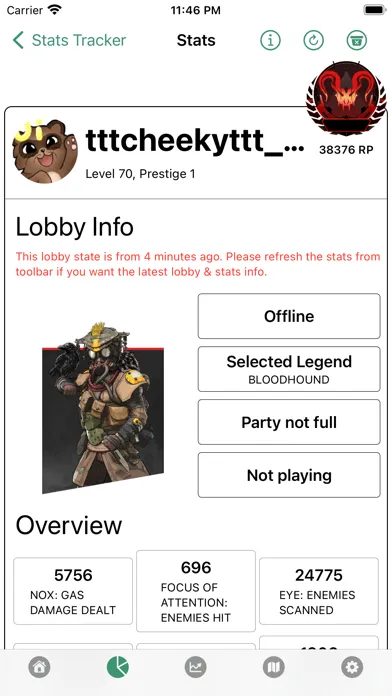 Capturas de pantalla de Apex Legends Companion - Stats