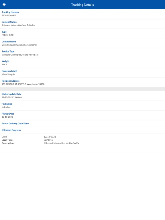Captures d'écran de Unitrans Parcel iPad 