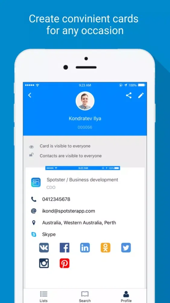 Скриншоты Spotster – your smart.phone.book