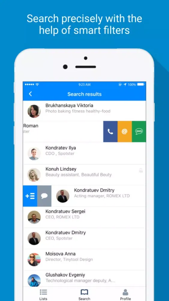 Скриншоты Spotster – your smart.phone.book