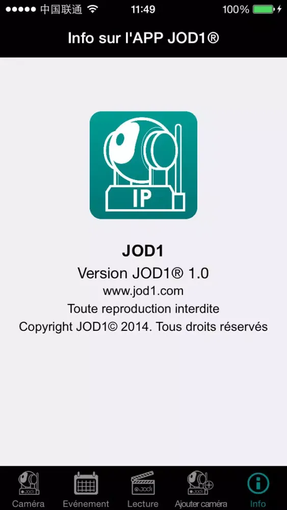 Camera IP JOD1 スクリーンショット