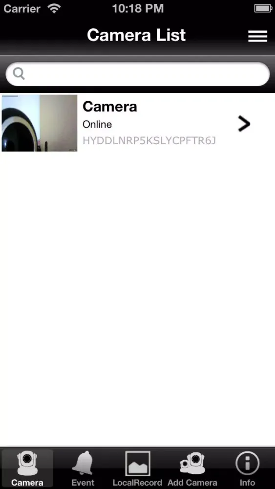 Capturas de pantalla de P2PCameraOne