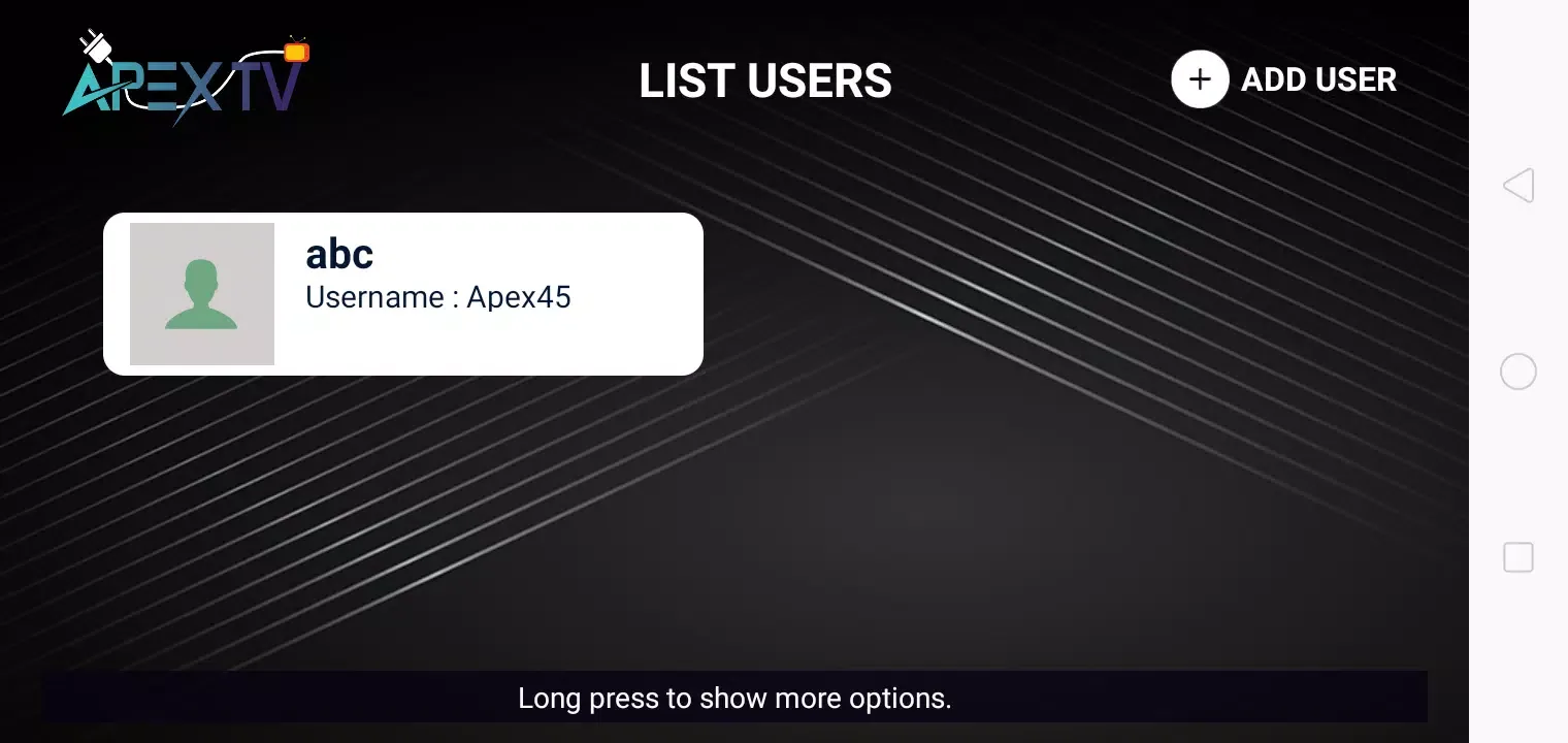 Apex TV Screenshots