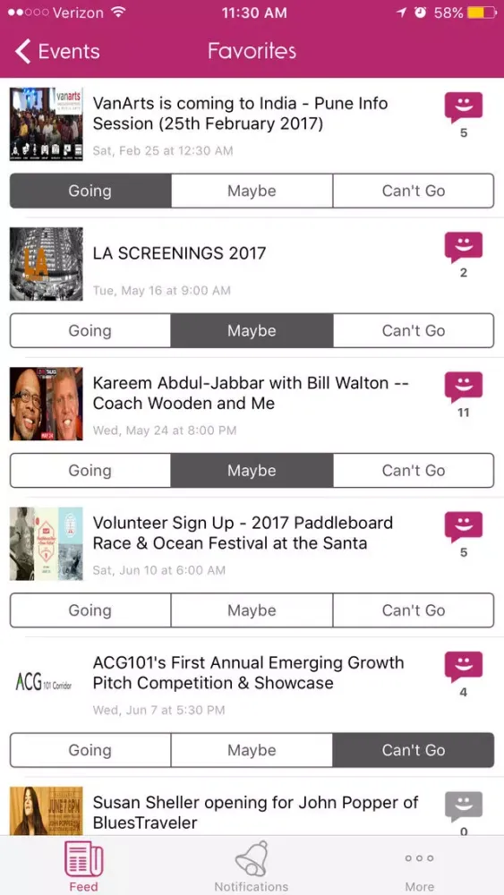 Ảnh chụp màn hình của EventChat