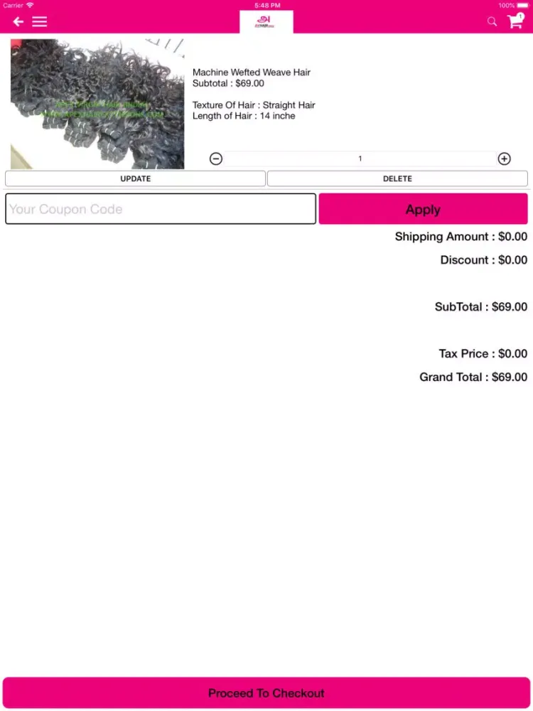 Captures d'écran de Apex Virgin Hair iPad 