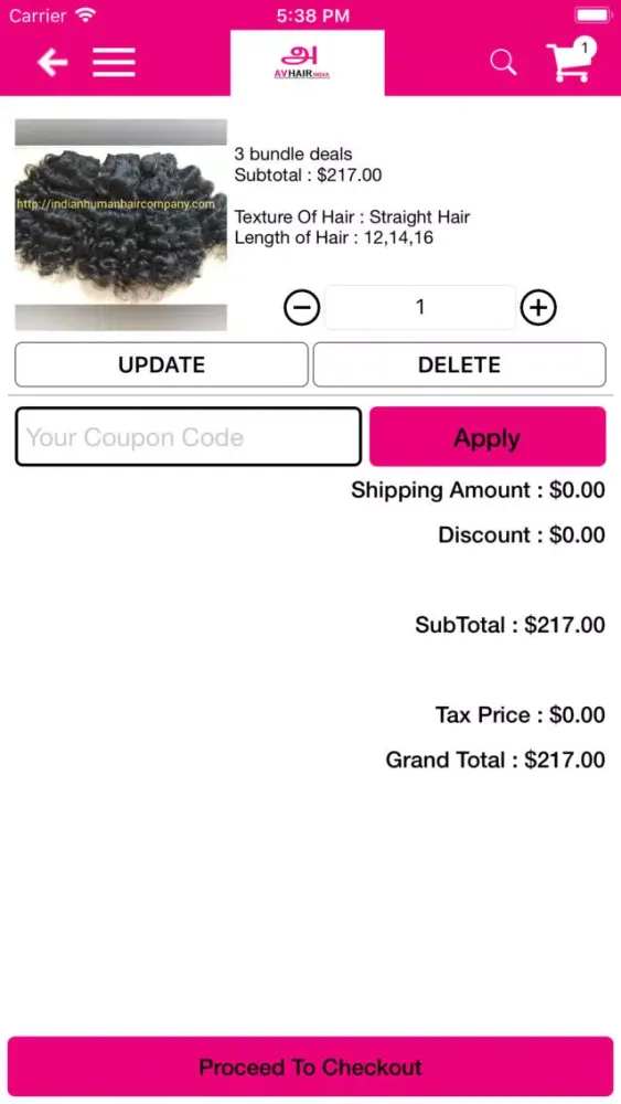 Captures d'écran de Apex Virgin Hair