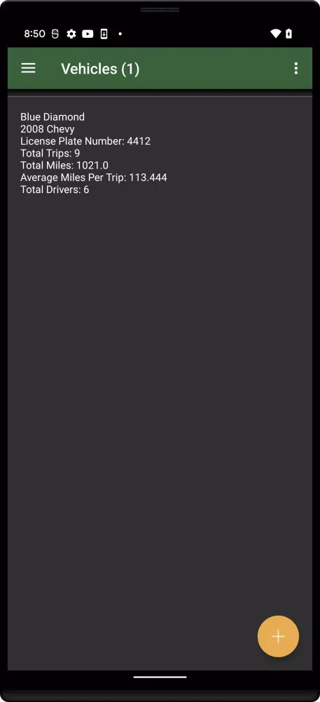 Track My Mileage Screenshots