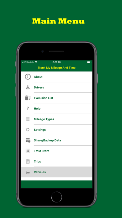 Capturas de tela do Track My Mileage And Time