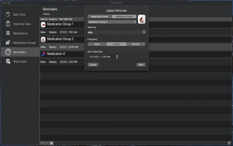 Track My Rx Screenshots