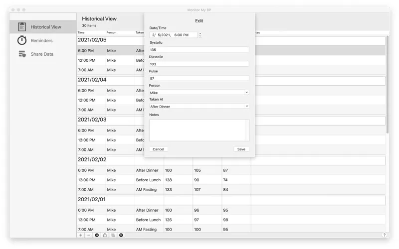 Monitor My BP應用截圖