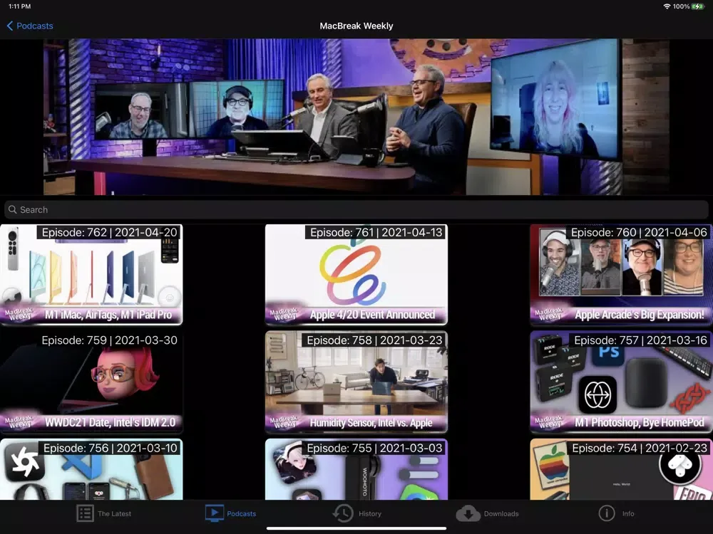 TWiT tv Player iPad  Ekran Görüntüleri