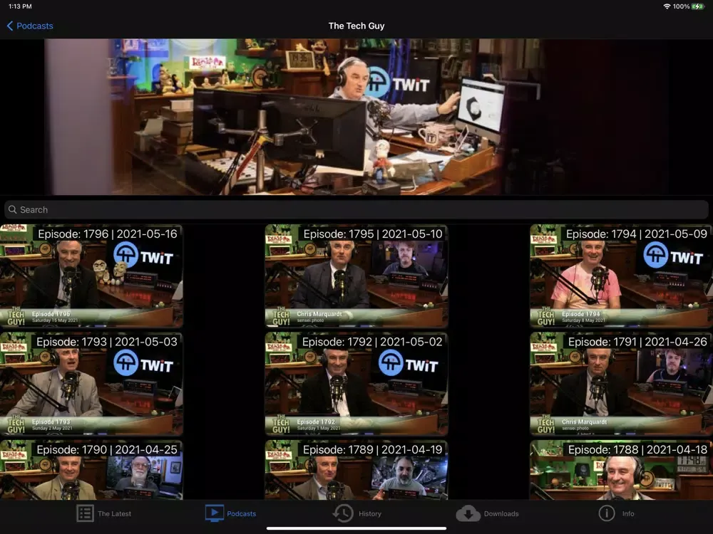 TWiT tv Player iPad  Ekran Görüntüleri
