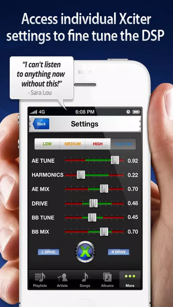 Audio Xciter - DSP Enhanced Music Player स्क्रीनशॉट