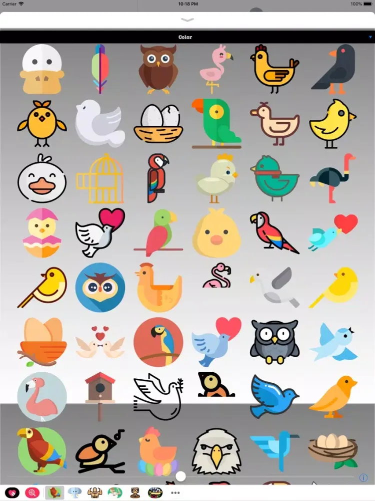 Скриншоты Bird Stickers HD iPad 