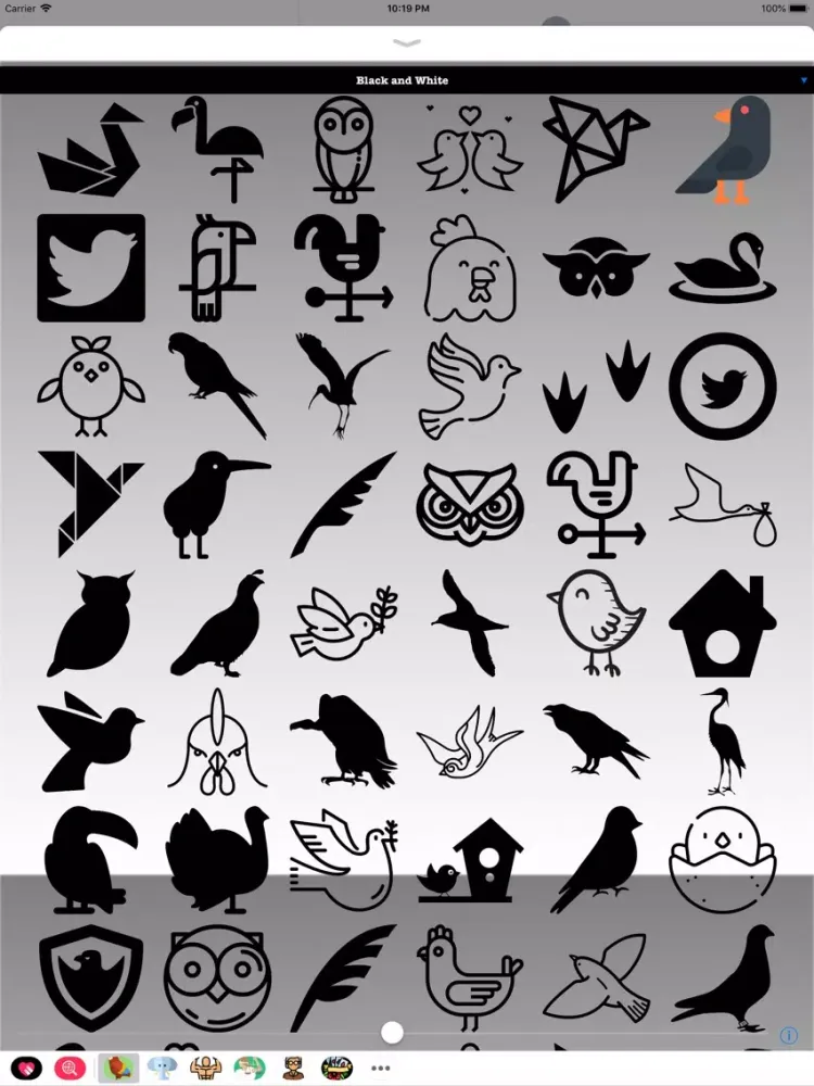Скриншоты Bird Stickers HD iPad 