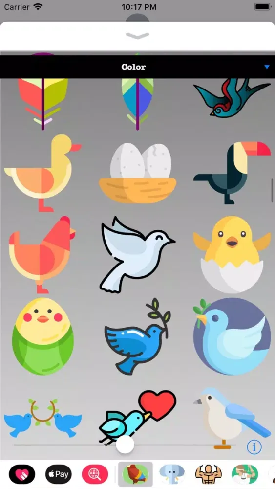 Скриншоты Bird Stickers HD