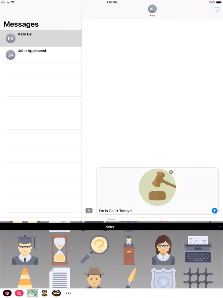 ภาพหน้าจอของ Court Trial Stickers iPad 