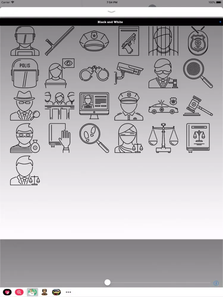 ภาพหน้าจอของ Court Trial Stickers iPad 