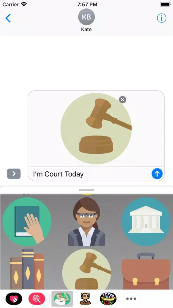 ภาพหน้าจอของ Court Trial Stickers