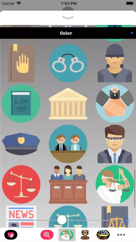 ภาพหน้าจอของ Court Trial Stickers