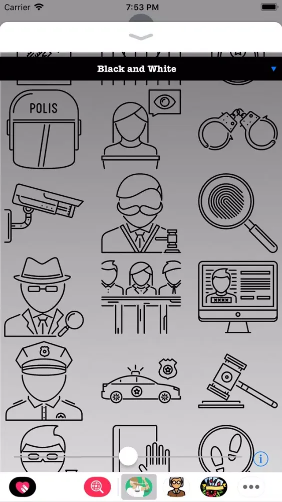 ภาพหน้าจอของ Court Trial Stickers