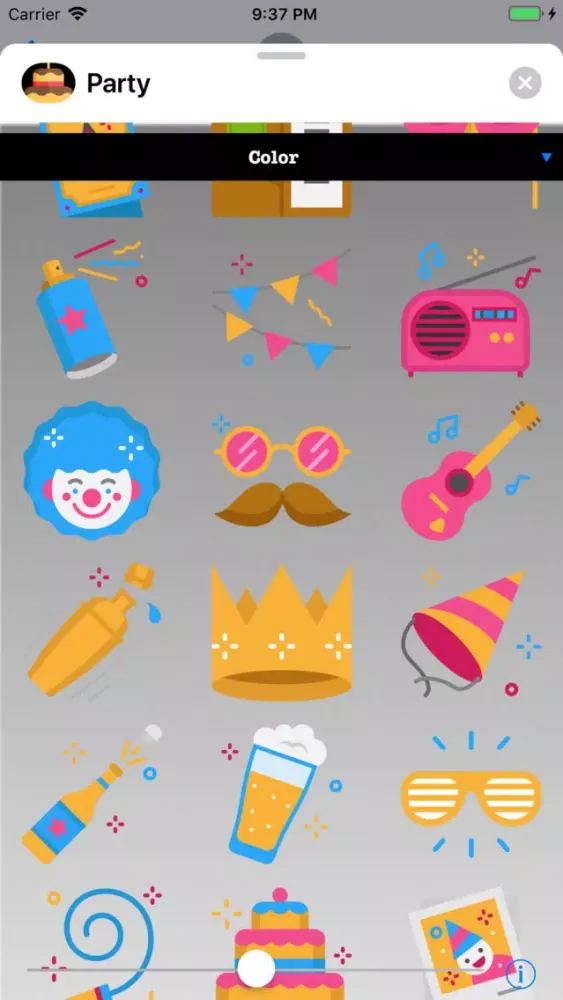 Captures d'écran de Party Stickers - Celebration