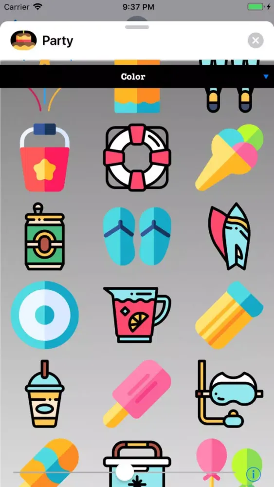 Captures d'écran de Party Stickers - Celebration