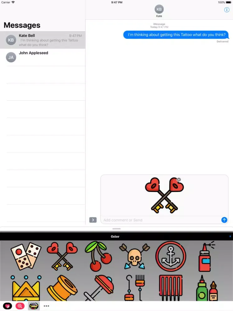 Tangkapan skrin Tattoo Stickers HD iPad 