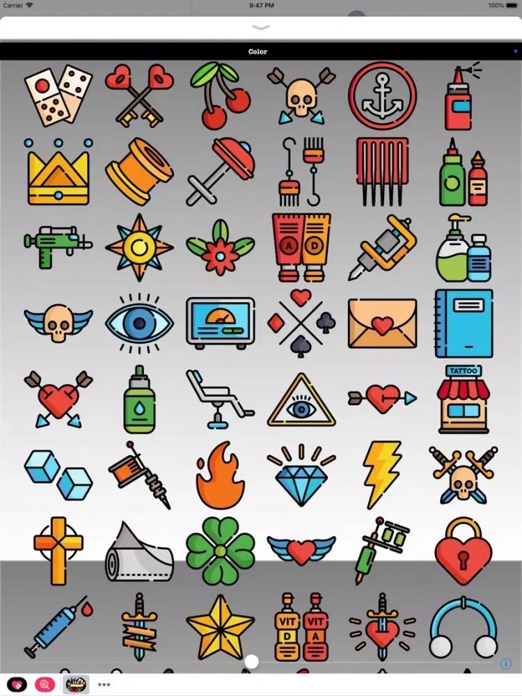 Tangkapan skrin Tattoo Stickers HD iPad 