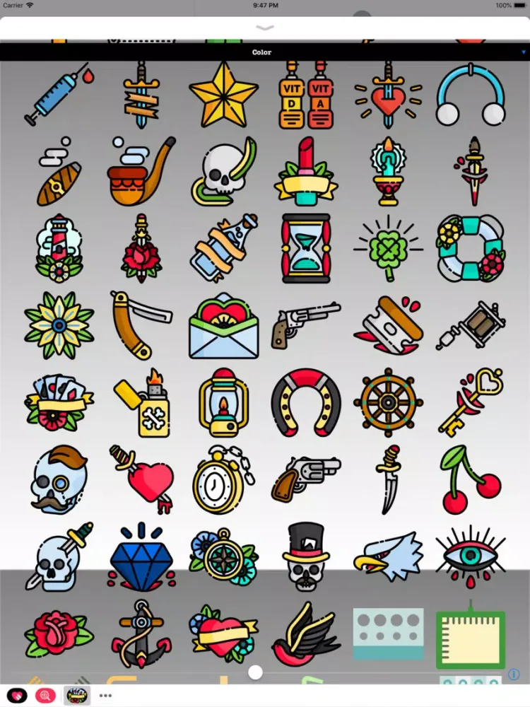 Tangkapan skrin Tattoo Stickers HD iPad 