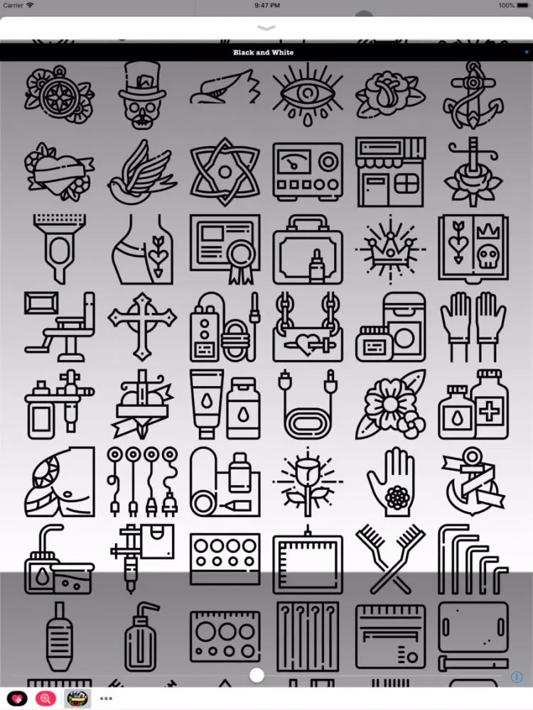 Tangkapan skrin Tattoo Stickers HD iPad 