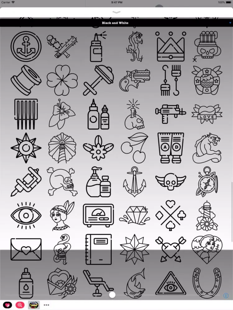 Tangkapan skrin Tattoo Stickers HD iPad 