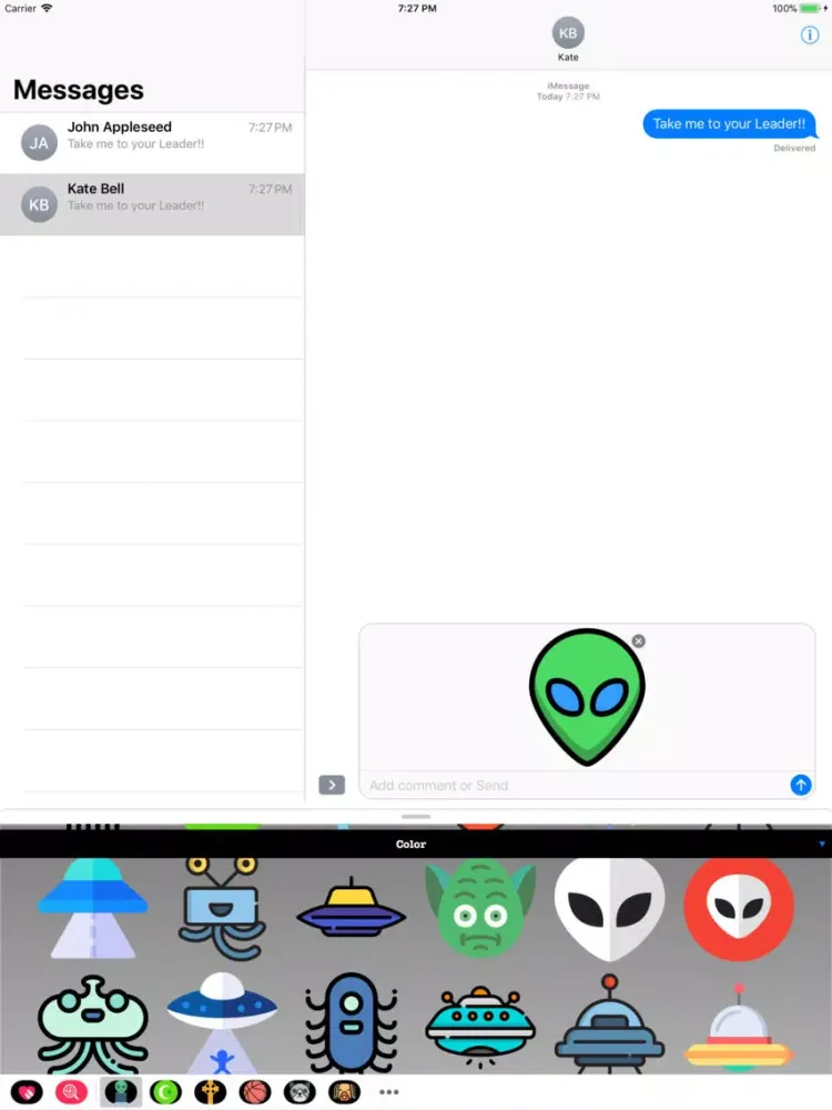 Tangkapan layar Alien Stickers - Outer Space iPad 