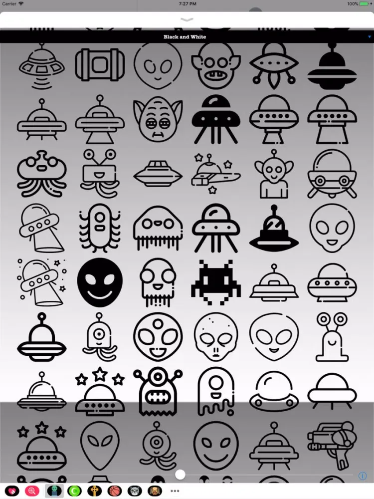 Tangkapan layar Alien Stickers - Outer Space iPad 