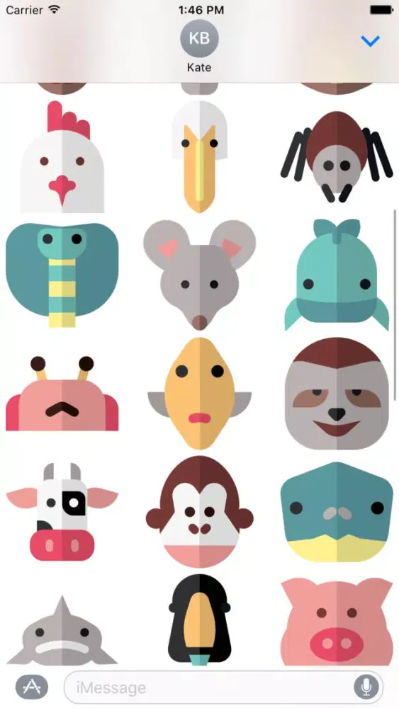 Animal Stickers and Emoji - Cute Pets应用截图
