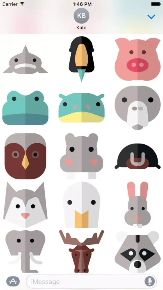 Animal Stickers and Emoji - Cute Pets应用截图