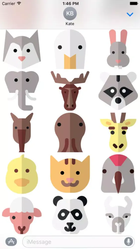 Animal Stickers and Emoji - Cute Pets应用截图