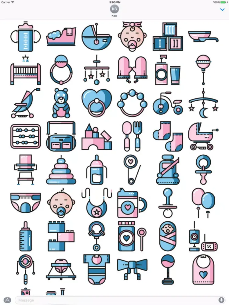 Baby Stickers - Small Child Like Emoji 4 Parents iPad  स्क्रीनशॉट