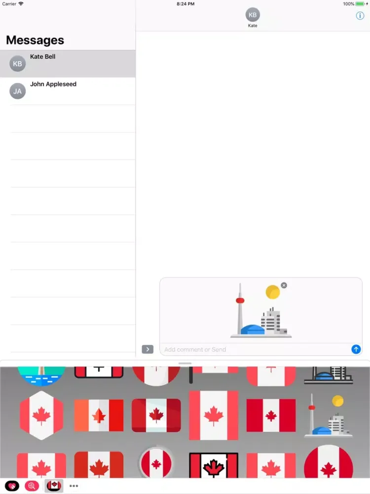 Stickers of Canada iPad  Screenshots