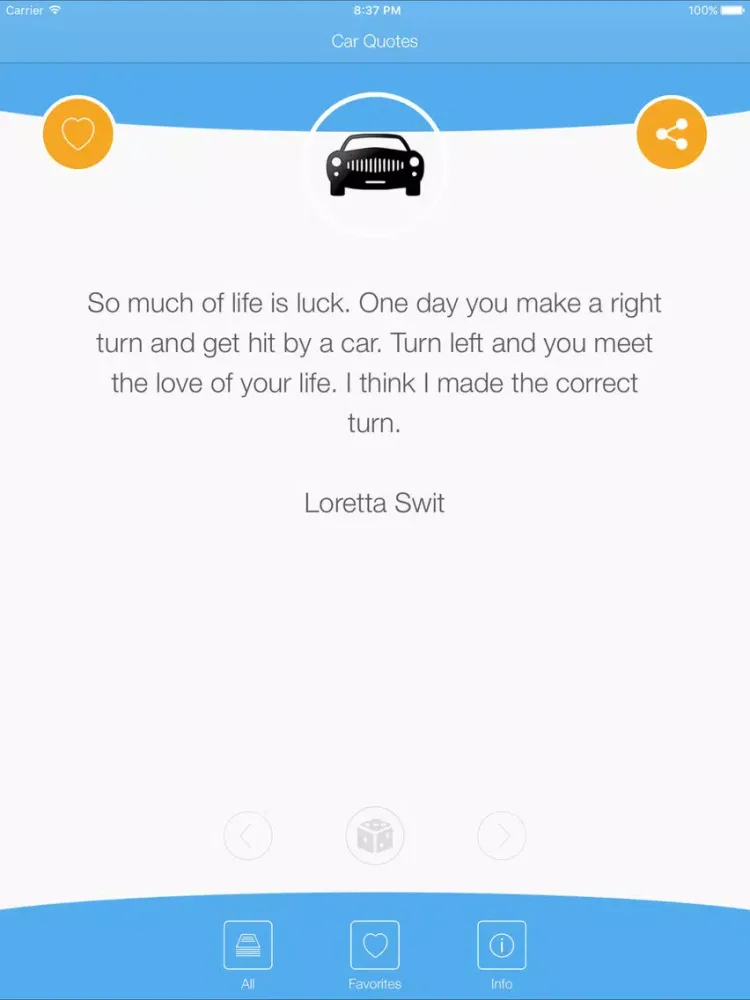 Car Quotes - Wise Words About Autos iPad 应用截图