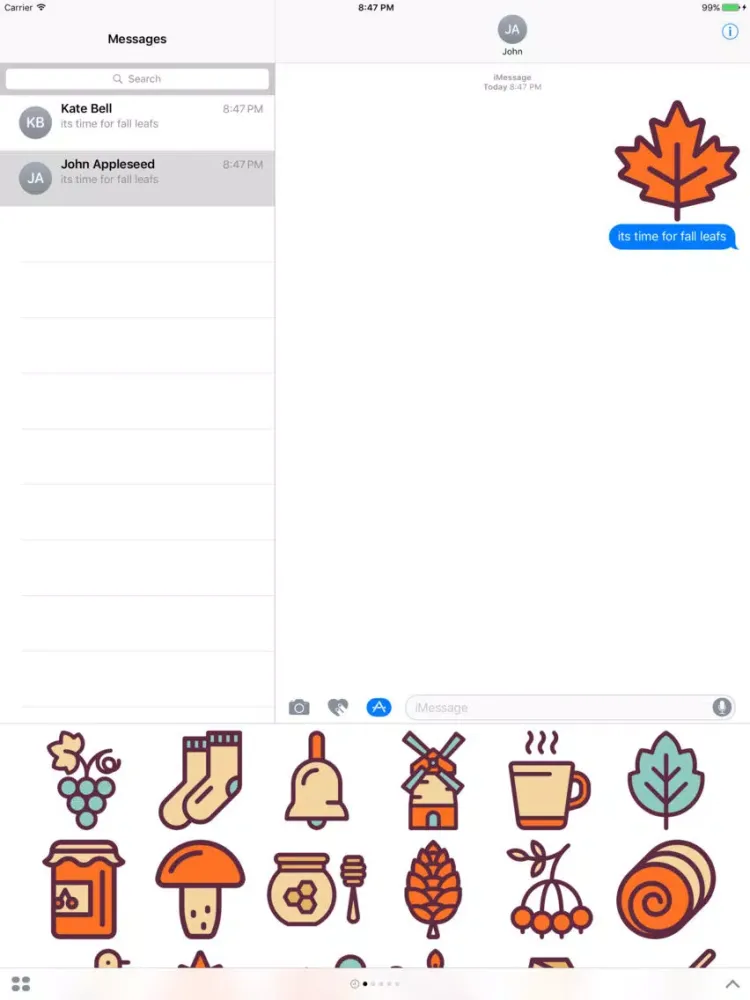 Fall Stickers - Autumn Emojis and Holiday Effects iPad  Screenshots