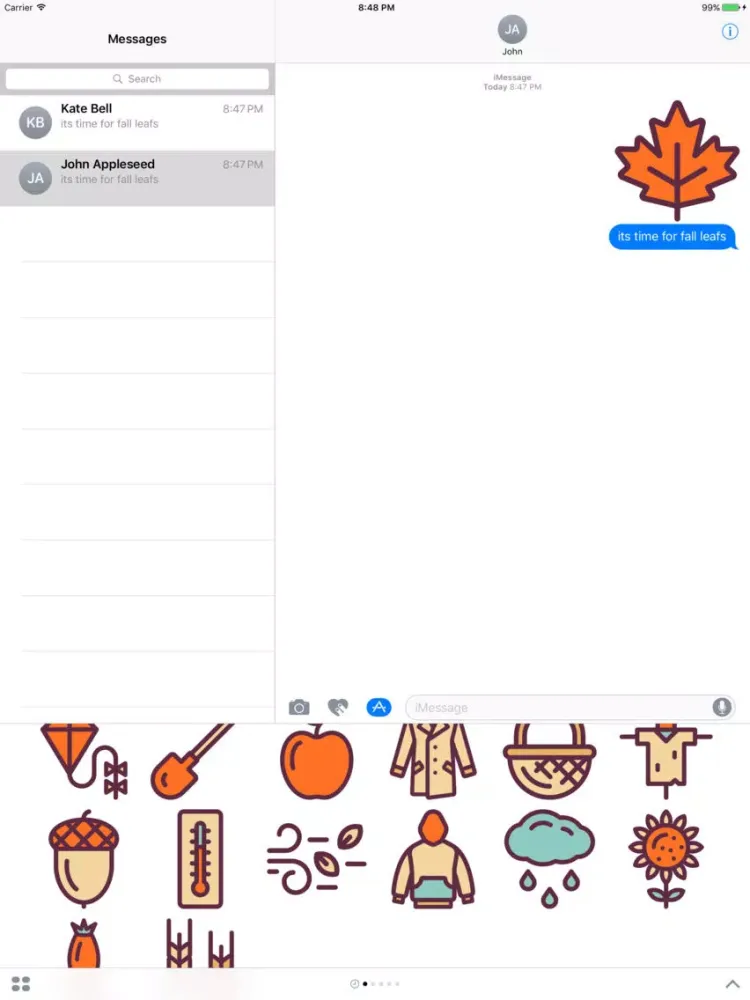 Fall Stickers - Autumn Emojis and Holiday Effects iPad  Screenshots