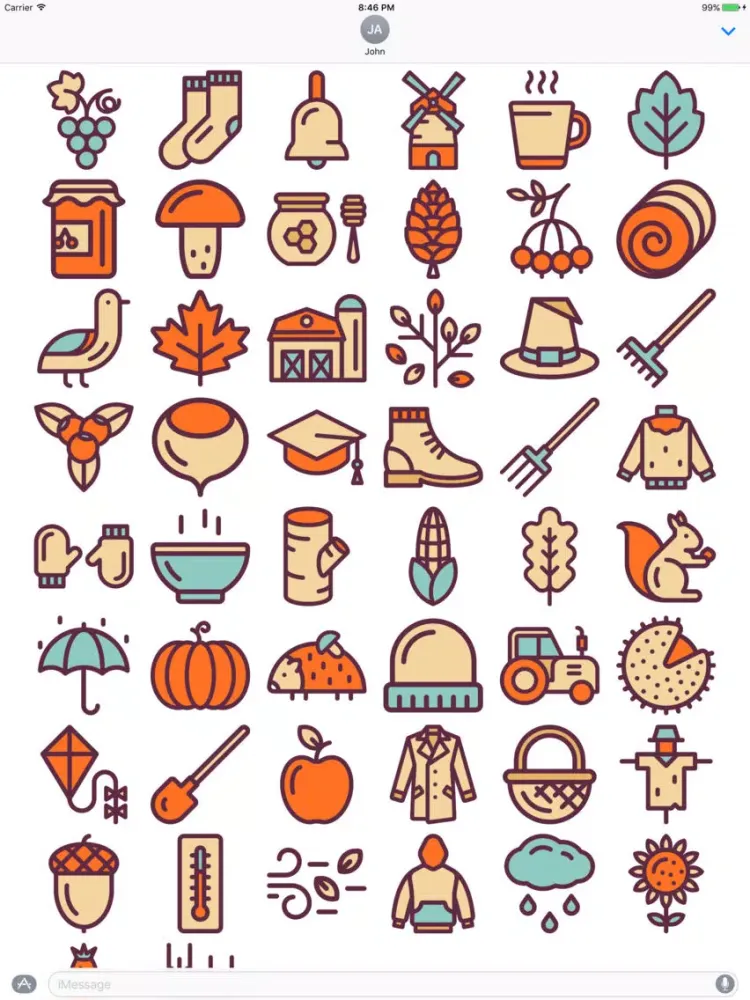 Fall Stickers - Autumn Emojis and Holiday Effects iPad  Screenshots