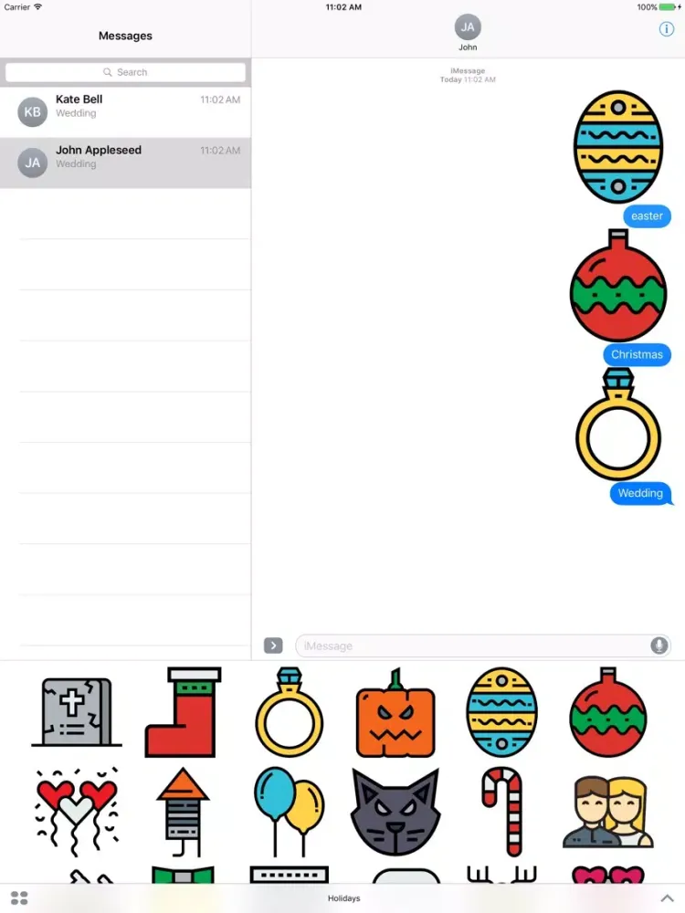 Holidays - Christmas, Halloween and More Stickers iPad 應用截圖