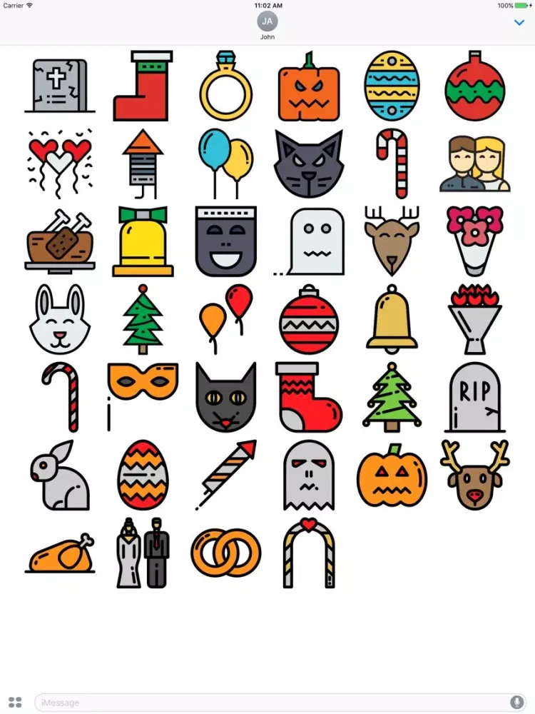 Holidays - Christmas, Halloween and More Stickers iPad 應用截圖